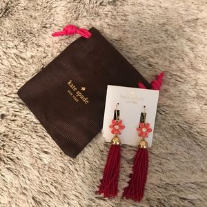 kate spade new york lovely lillies tassel earrings